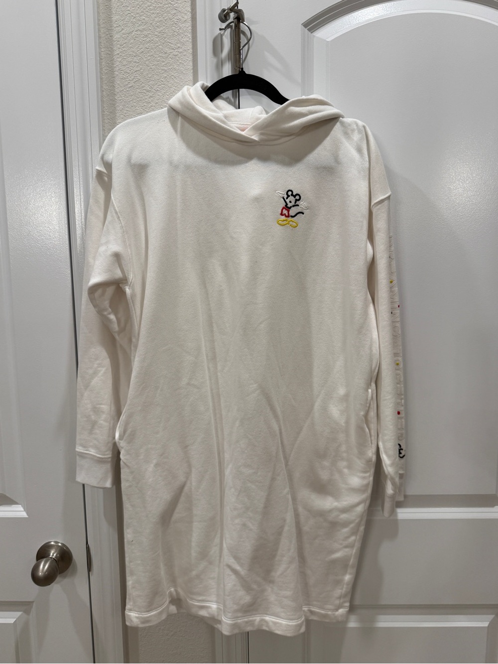 Uniqlo "Disney Stories" Mickey Hooded Long Sleeve Sweatshirt Dress - Picture 1 of 4